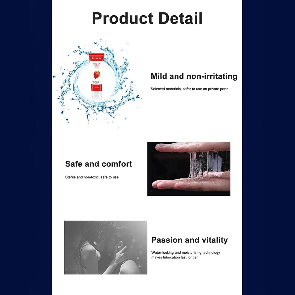 Lubricante sexual Lubricante para sexo Lubricante sabor fresa Lubricante a base de agua Sexo oral Sexo anal Masturbación Vagina Orgasmo Gel