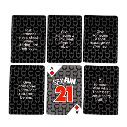 Juego de cartas Sex Fun 21 para adultos, 56 piezas