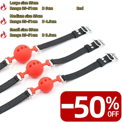 Juegos eróticos BDSM para adultos, mordaza con bola, ataduras, gancho para nariz y boca, arnés de cuero para la cabeza, juguetes sexuales para mujeres y parejas.