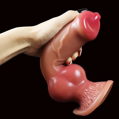 Consolador de perro/consolador enorme de animal realista con ventosa, tapón anal grande, pene gigante monstruoso, suministros para adultos para hombres y mujeres