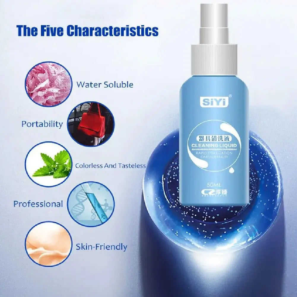 50 ml antibakterielle Sexspielzeug-Reiniger-Desinfektionsflüssigkeit für die sichere Reinigung des Vibratorkörpers, Sprühflasche, Sterilisation von Sexprodukten