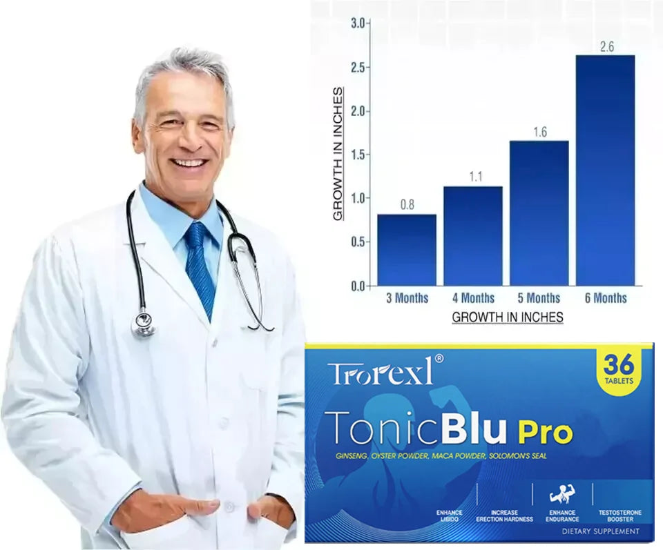 36-360 Pastillas Azules, Producto de Salud para Hombres, Fórmula Clínicamente Probada