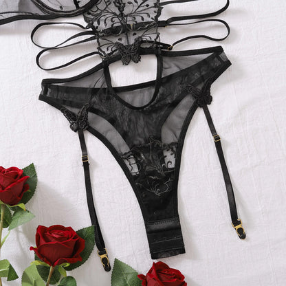 2024 Sexy Erotikkostüm Spitzenstickerei Aushöhlen Rückenfreies Netz Durchsichtig Erotik Weiblicher Teddybär Dessous Bodysuit