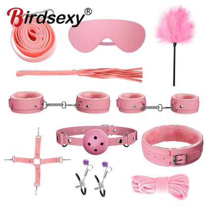 BDSM Verstellbare Riemen Bettfesseln Sex Bondage Kit Für Paare Handschellen Fußfesseln Mit Bondage Set SM Erotikspiele Sexspielzeug