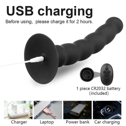 Sexspielzeug für Männer/Frauen Prostatamassagegerät Drahtloser Fernbedienungsvibrator Analkugeln Butt Plug G-Punkt-Stimulator Penis Vibrierender Dildo