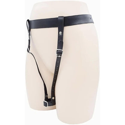 Soporte para vibrador BDSM, vibrador de bondage, juguetes sexuales de cuero, arnés con correa, cinturón de castidad para orgasmos forzados, para juegos de adultos.
