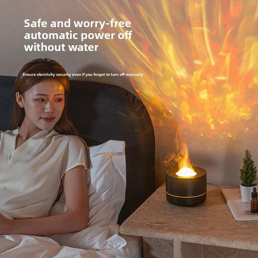 2025 New Model Starry Sky Projection Aroma Diffuser USB Plug-in Seven-color Romantic Atmosphere Lamp Humidifier