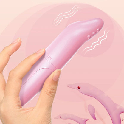Vibrador, juguete sexual para mujer, masajeador eléctrico tipo delfín, mini bala vibradora, masturbador para adultos, estimulador de clítoris, pezón y punto G.