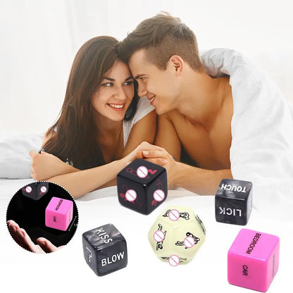 Juego de 5 dados sexys para adultos, divertido juego de posturas de amor para parejas, erótico, noctilucente, para amantes, juego previo, juguete romántico para fiestas.