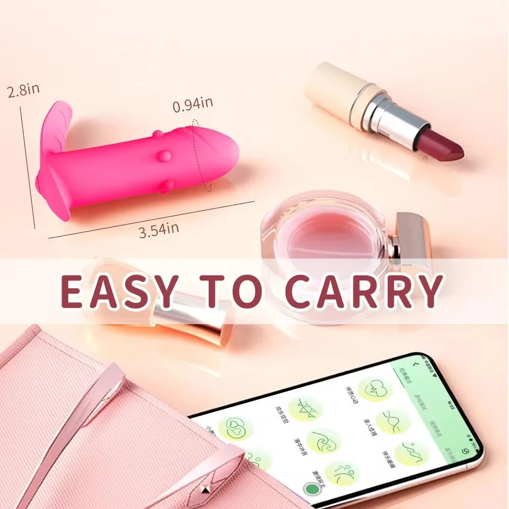 Consolador vibrador con control inalámbrico por aplicación, potente estimulador de clítoris y punto G, mini masajeador vaginal tipo bala, juguetes sexuales para adultos para mujeres.