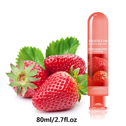 Lubricante con sabor a fruta para sex shop, lubricante vaginal, lubricante a base de agua, lubricante anal gay, lubricante sexual de 80 ml, juguetes sexuales para adultos.