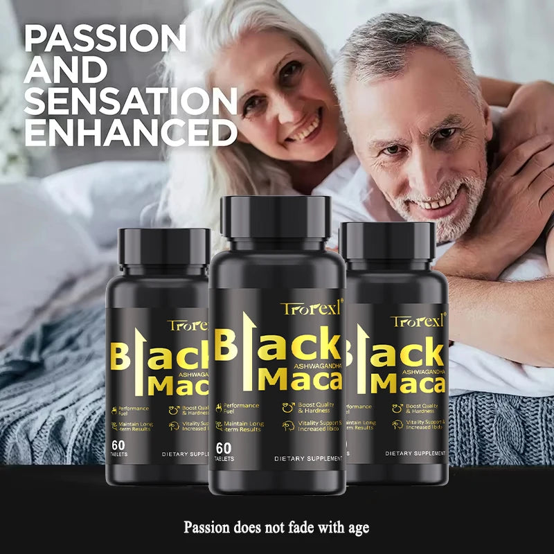 Maca orgánica para mejorar la libido masculina - 60 comprimidos 100 % pura, sin OMG, favorece la salud reproductiva, energizante natural de acción rápida