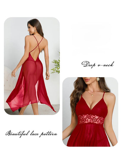 Lencería sexy femenina, transparente, de malla, con escote en V, sin espalda, sin mangas, con tirantes, para adultos, pijamas sexys para mujeres, discotecas.