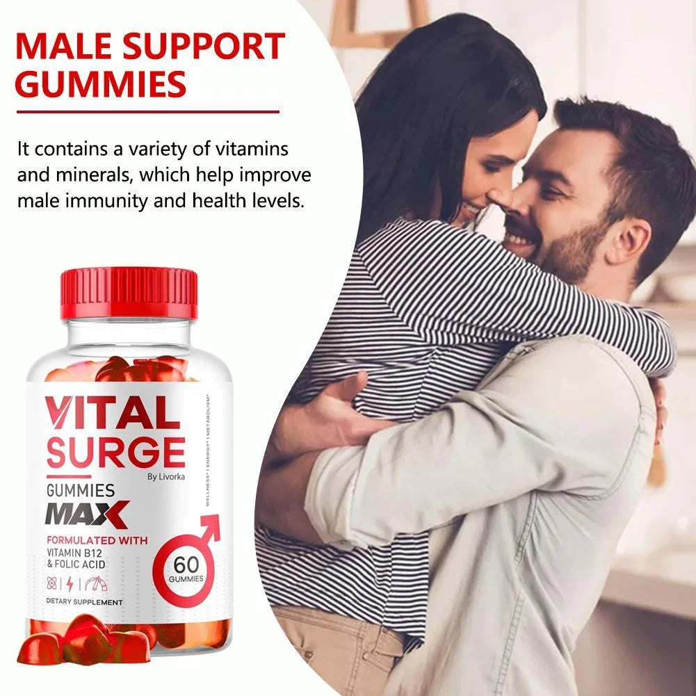 Gomitas masculinas Vital Surge Testo: suplemento para la mejora masculina Vital Surge que potencia el rendimiento y la potencia.