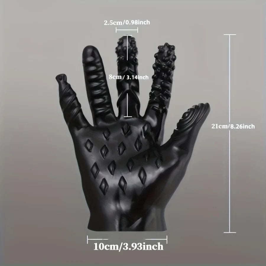 BDSM 5 in 1 Handschuh Anal G-Punkt Vagina Stimulation Massagegerät Sexspielzeug und Spiele für Erwachsene Weiblicher Masturbator