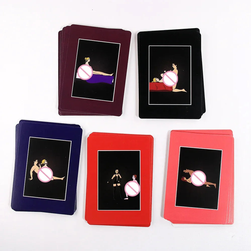 English Sex Card Game Adult Board Game Explore 50 Kinds of Card Play Bedroom Commands for Valentine's Day Couples