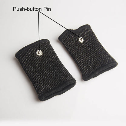 BDSM Elektroschock Leitfähige Faser Penishülle E-Stim Hodensackringe Elektrisches Spiel Penistherapie Vergrößerung Männliche Sexprodukte