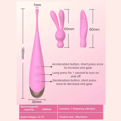 Vibrator 3 Köpfe 7 Frequenz Nippel Vagina Massager G-Punkt Klitoris Vergnügen Orgasmus Stimulator Sex Spielzeug für Frauen
