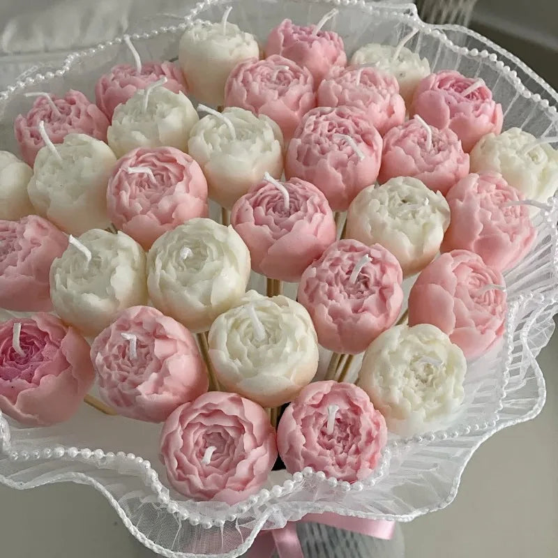 1 Stück Romantische Rosenknospen-Duftkerzen, rauchfreie Zimmer-Dekorationskerze, Valentinstag, Hochzeit, Geburtstag, Party, Dekoration, Geschenke