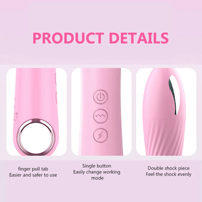 Vibradores de bala con descarga eléctrica para mujeres, consolador anal, punto G, estimulador de clítoris, vibrador de dedo, lápiz labial, juguete sexual femenino