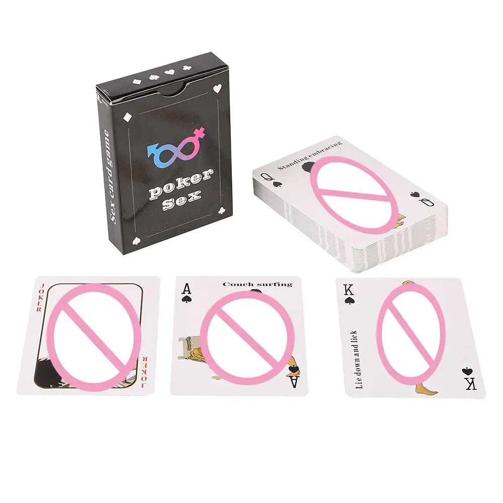 English Sex Posture Poker Cards Couple Bedroom Flirting Game Adult Intimate Play Cards Fun Interaction Easy to Use Couple Game