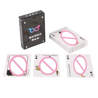 English Sex Posture Poker Cards Couple Bedroom Flirting Game Adult Intimate Play Cards Fun Interaction Easy to Use Couple Game