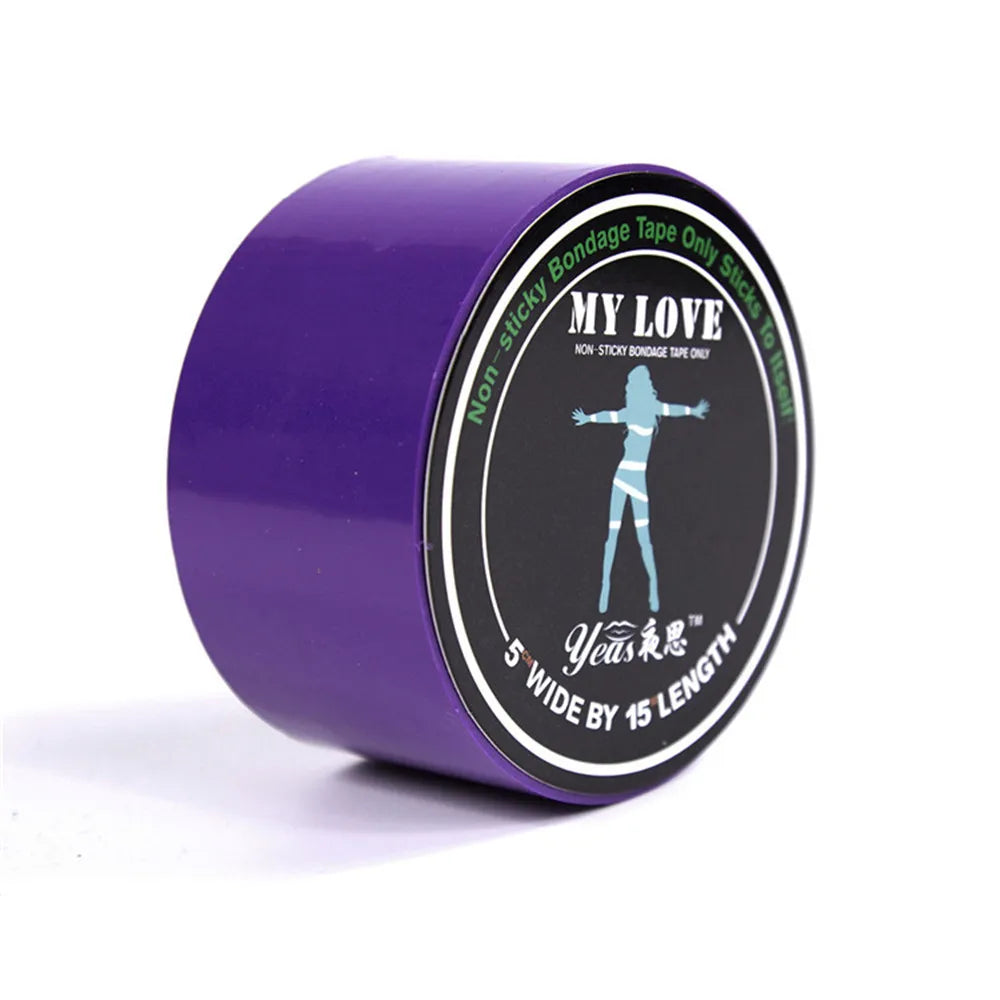 BDSM Elektrostatisches Bondage-Klebeband, Körpergeschirr, gebundene Fesseln, Bündel, Rollenspiele, Spaß für Erwachsene, Sklavenspiel, erotisches Sexspielzeug