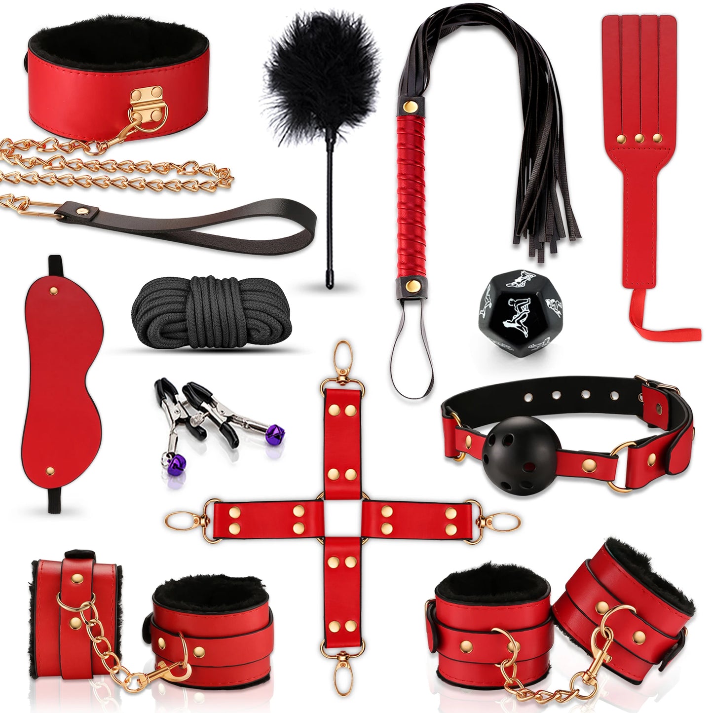 Las parejas usan juguetes sexuales BDSM, juego de bondage sexual BDSM de 12 piezas, juego de bondage, juguetes femeninos para adultos, productos para adultos, entrenamiento para hombres y mujeres