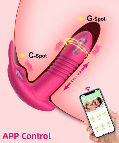 Vibrador vaginal con control por Bluetooth para masturbación femenina, estimulador de clítoris, vibrador portátil, productos eróticos para adultos.