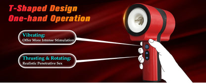 Masturbador masculino, juguetes sexuales para adultos para hombres, máquina sexual automática de empuje, vibrador giratorio para mamadas, masturbador, vibrador para pene.