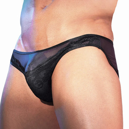 98 Lencería Sexy con entrepierna frontal de encaje Para Hombre, ropa interior fina y transpirable, bragas Sissy GAY, Juguetes Sexuales Para Hombre, lencería masculina