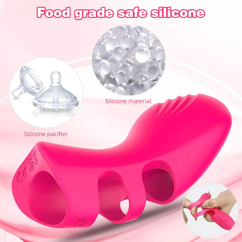 Finger Vibrator Sleeve G Spot Orgasm Massager Clitoris Stimulator Adult Sex Toys for Women Couple Female Masturbation Vibrators