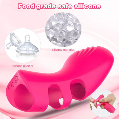Finger Vibrator Sleeve G Spot Orgasm Massager Clitoris Stimulator Adult Sex Toys for Women Couple Female Masturbation Vibrators