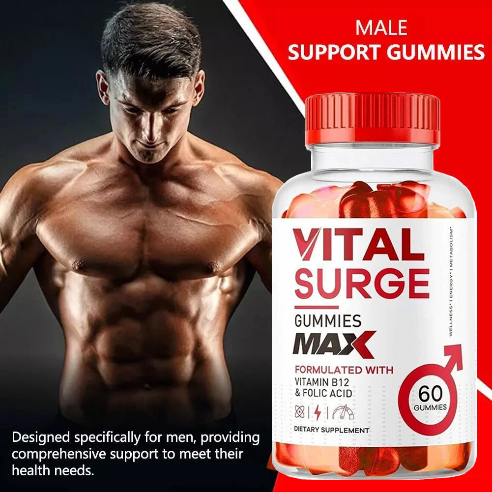 Gomitas masculinas Vital Surge Testo: suplemento para la mejora masculina Vital Surge que potencia el rendimiento y la potencia.