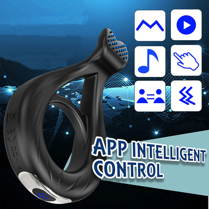 Anillo de pene para adultos, juguetes eróticos, anillo vibrador para pene, retardante de eyaculación, masajeador, vibrador, juguetes sexuales.