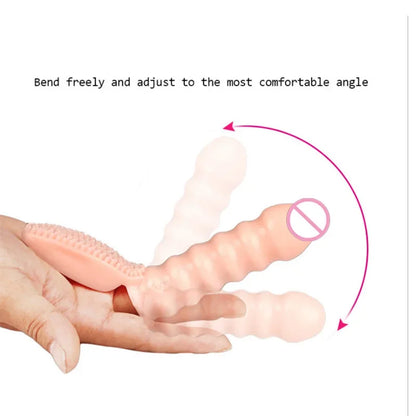 Vibrador de dedo, juguetes sexuales para adultos, juegos eróticos Bdsm, masaje del punto G, estimulación del clítoris, cepillo, orgasmo, esclavo, bondage, productos sexuales