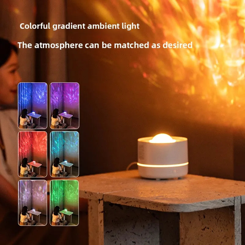 2025 New Model Starry Sky Projection Aroma Diffuser USB Plug-in Seven-color Romantic Atmosphere Lamp Humidifier