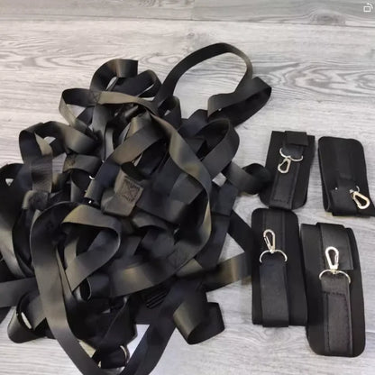Esposas sexuales para ataduras de cama BDSM, esposas para tobillos, kit sexual sádico para esclavos SM, juego sexual para parejas, kit de herramientas para adultos mayores de 18 años, juguetes sexuales