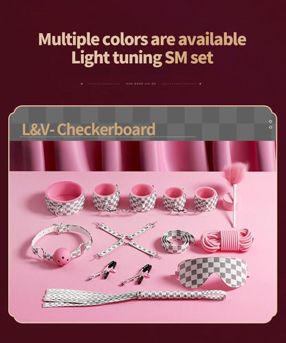 BDSM Bondage Set Restraint Erwachsene Spiel Handschellen Halsband Handgelenk Mundknebel Strap Fetisch SM Sexspielzeug für Frauen Paare Produkt