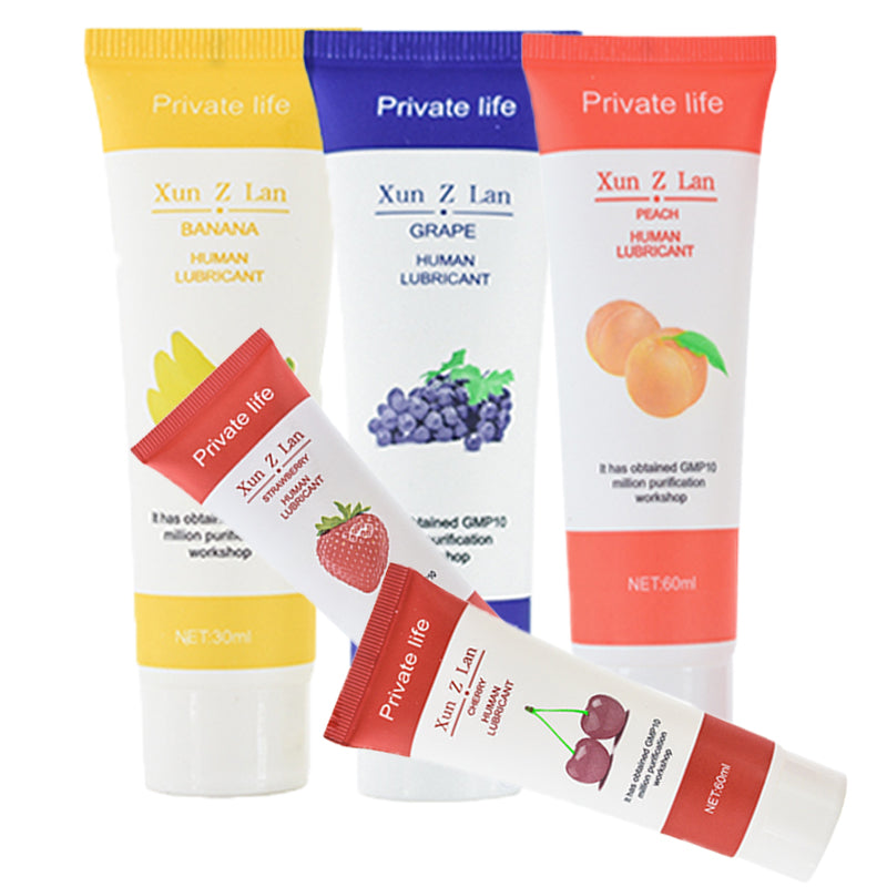 Lubricante sexual de 30 ml/60 ml, a base de agua, de plátano, fresa, uva y cereza. Gel vaginal y anal para adultos. Producto sexual.