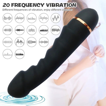 20 Modi Vibrator Weicher Silikondildo Realistischer Penis Starker Motor G-Punkt Klitorisstimulator Weiblicher Masturbator Sexspielzeug für Erwachsene