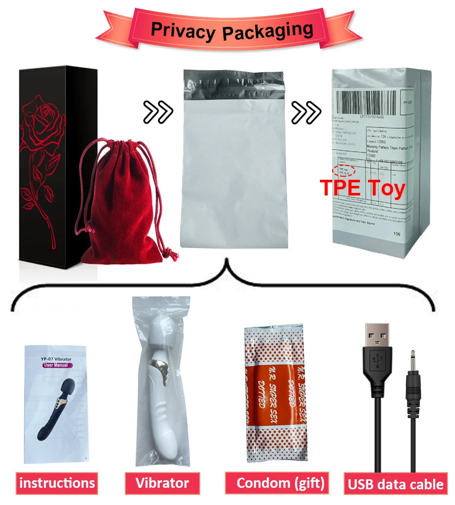 Potente vibrador para mujer, 10 modos, estimulador de clítoris, punto G, masajeador vaginal, juguetes sexuales para adultos.