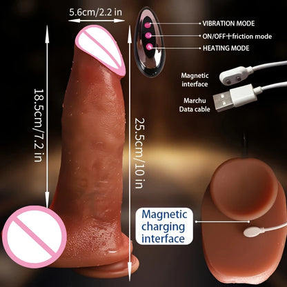 Consolador realista con vibración para mujeres, masturbación, calentamiento, penetración de pene, vibrador anal, consoladores de pene grande para adultos, juguetes sexuales sexys.