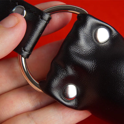 Mordaza BDSM con cojín suave, mordaza de cuero para cachorros, juguetes sexuales para parejas, restricción, juegos para adultos.