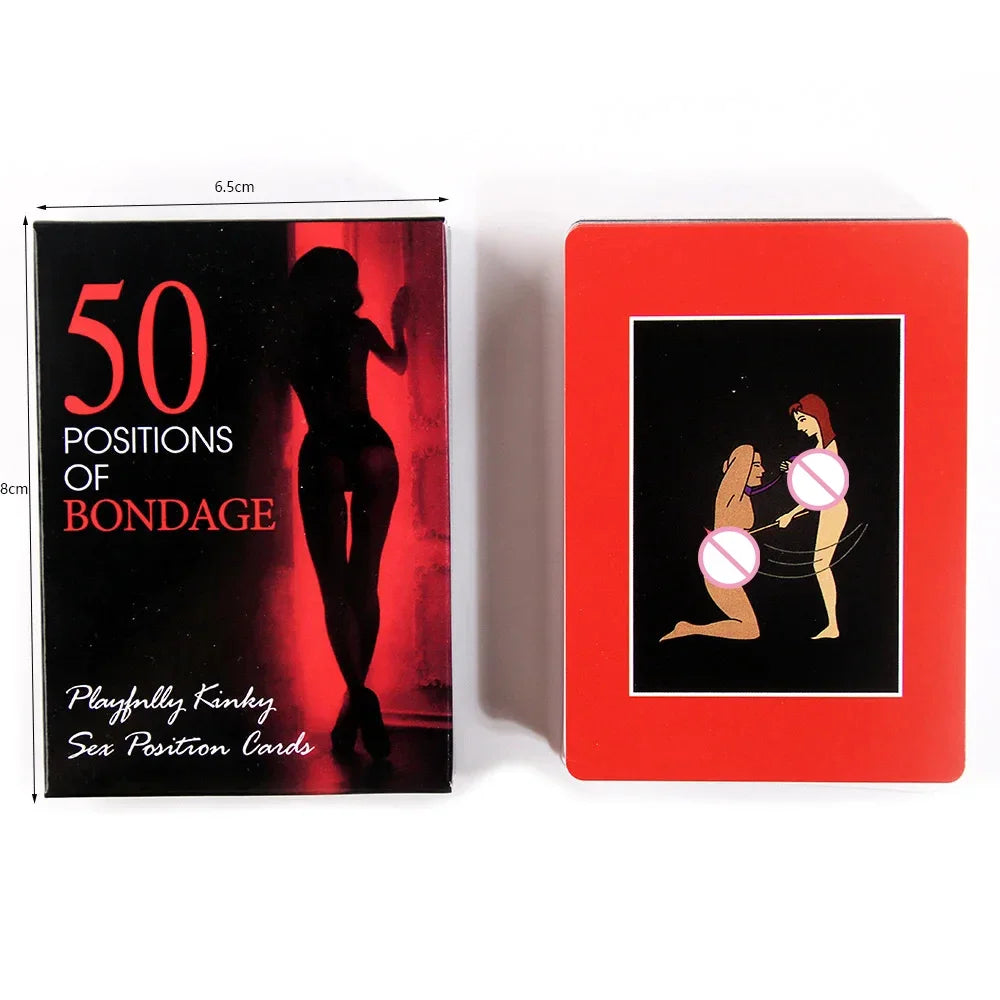 English Sex Card Game Adult Board Game Explore 50 Kinds of Card Play Bedroom Commands for Valentine's Day Couples
