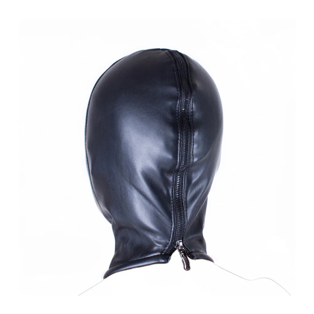 BDSM-Lederhaube, verstellbare Vollkopfbedeckung, sadistisches Sexspiel, Bestrafung, BDSM-Bondage-Training, Sexspielzeug für Erwachsene für Paare