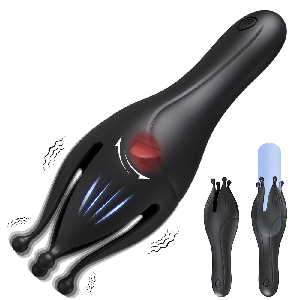 Masturbador masculino, juguetes sexuales para hombres, 10 potentes vibradores de entrenamiento de pene para hombres, masturbadores, juguetes sexuales, envoltura de entrenamiento 360