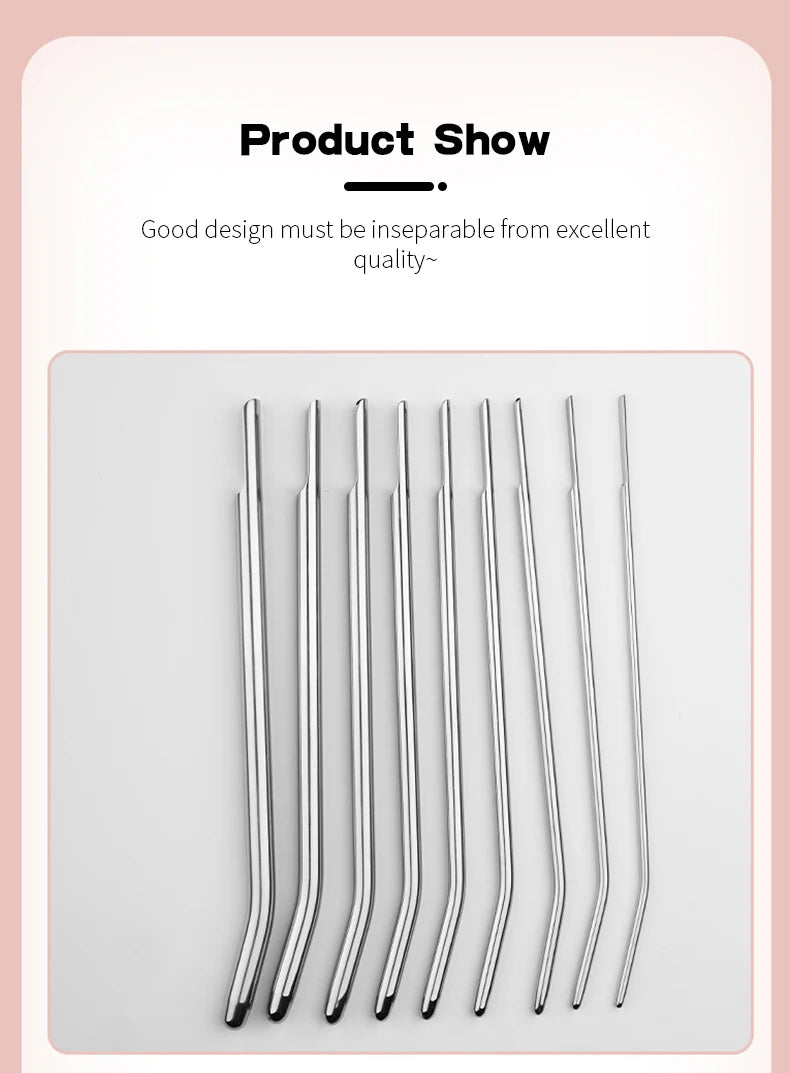 Juguetes sexuales para adultos para hombres, dilatadores de pene, catéteres de acero inoxidable con cabeza lisa, dilatadores uretrales.