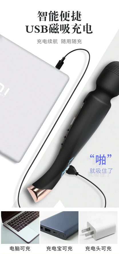 Potentes vibradores de clítoris para mujeres, varita vibradora, consolador, máquina sexual, juguete para adultos, masturbación femenina, masajeador de orgasmos del punto G.