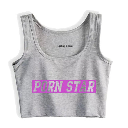 Porn star Grunge Aesthetic Gothic Y2k Crop Top Sexy bar top